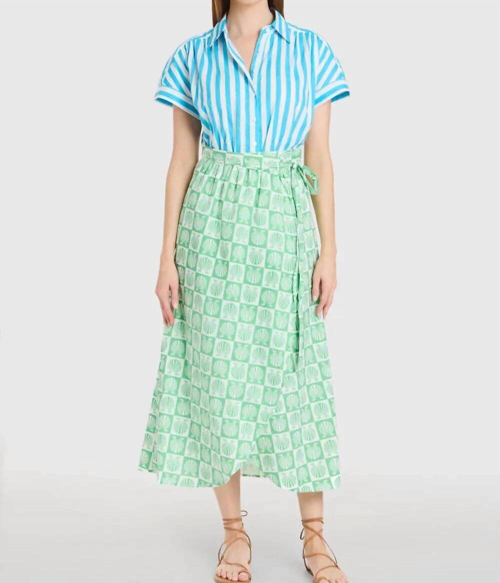 NEW LIVRO coast midi dress in seaside stripes